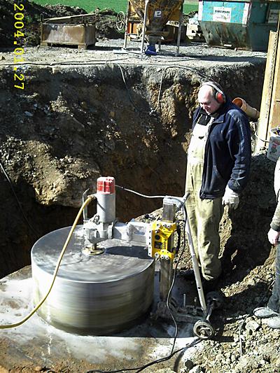 Bohren mit 1000er Bohrkrone